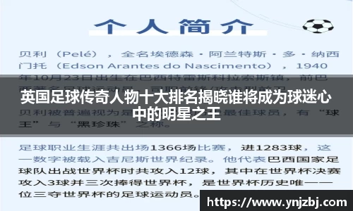 英国足球传奇人物十大排名揭晓谁将成为球迷心中的明星之王